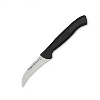 38044 Ecco Kıvrık Eğri Sebze Dekor Bıçağı 7,5 Cm - Siyah