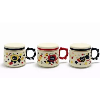 3d Kedi Figürlü Kapaklı Kupa Bardak Alk5035