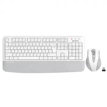 A4 Tech FG2500S Beyaz Plus 2.4GHz FN-MM Türkçe Q 3200DPI Klavye & Mouse Set (KDO)