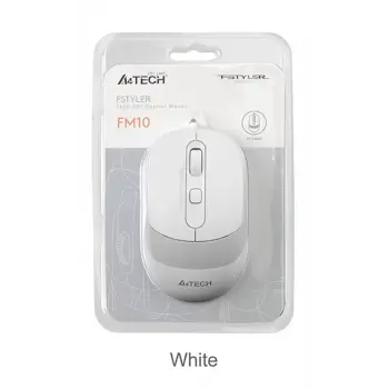 A4 Tech Fm10 Usb Fstyler Beyaz Optik 1600 Dpı Mouse (KDO)