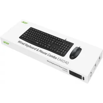 ACER EAK040 BKL Kablolu Klavye+ Mouse set (Mouse 1,40cm Kablo ) (Klavye 1,5cm Kablo ) (KDO)