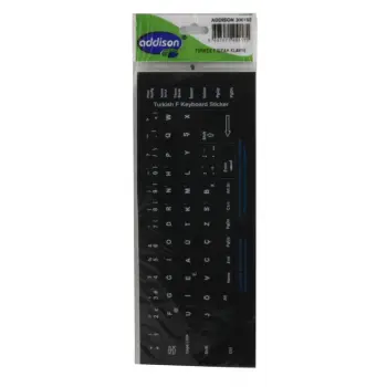 Addison 300162 Türkçe f Siyah Klavye Stıker