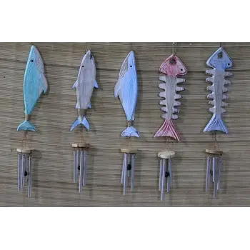 Ahşap Balıklı Metal Çan No:5