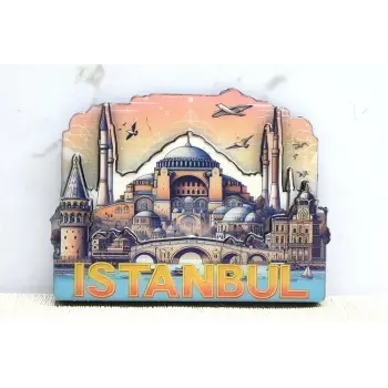 Ahşap İstanbul Temalı Magnet Alk4364