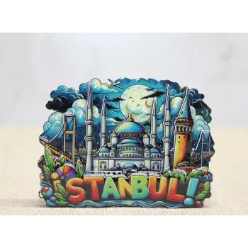 Ahşap İstanbul Temalı Magnet Alk4597