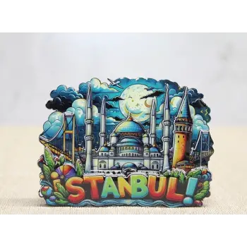 Ahşap İstanbul Temalı Magnet Alk4597