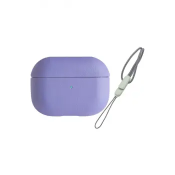 Airpods 3 (3.nesil) 405 Deri Kılıf - Lila
