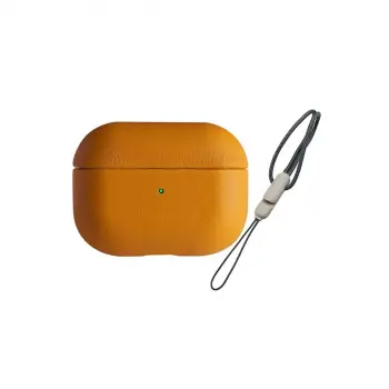 Airpods 3 (3.nesil) 405 Deri Kılıf - Turuncu