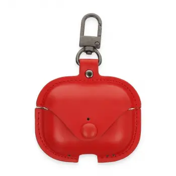 Airpods 3 (3.nesil) Çanta Deri Kılıf - Kırmızı