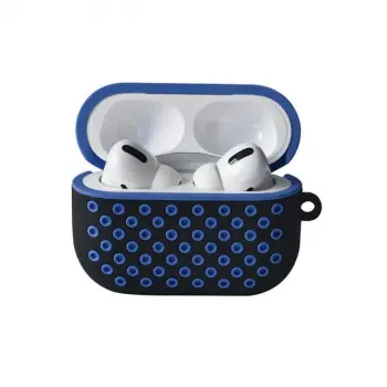 Airpods Pro 2 (2.nesil) Spor Delikli Kılıf - Siyah-mavi