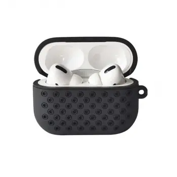 Airpods Pro 2 (2.nesil) Spor Delikli Kılıf - Siyah-siyah