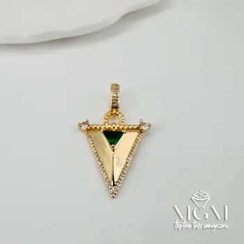 Zirkon Taşlı Pirinç Charmlar - Charm0006