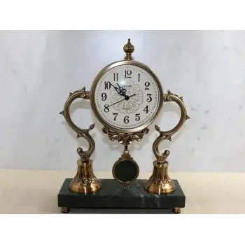 Altı Mermer Sarkaşlı Masa Üstü Saat Alk4321