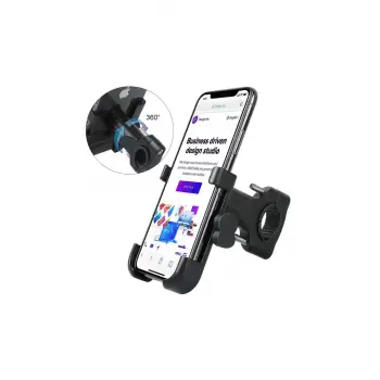 Alüminyum Gövdeli Metal Gidon Bağlantılı Motosiklet Telefon Tutucu 7 İnç Xl