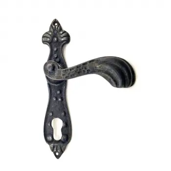 Antika Tarz Dekoratif Pirinç Mevlana Yale Kapı Kolu - 228x48 Mm, Oksit