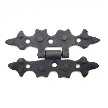 Antika Tarz Dekoratif Pirinç Yıldız Menteşe - 84x44 Mm, Oksit