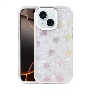 Apple İphone 14 Lumi Desenli Kapak - Beyaz