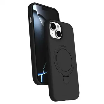 Apple İphone 14 Regal Magsafe Standlı Kapak - Siyah