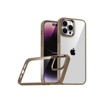 Apple İphone 15 Pro Max Razer Lensli Silikon - Çöl Titanyum