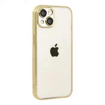 Apple İphone 15 Razer Lensli Silikon - Gold
