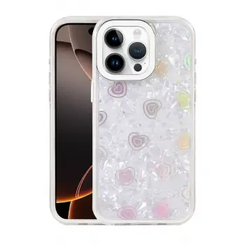 Apple İphone 16 Pro Max Lumi Desenli Kapak - Beyaz