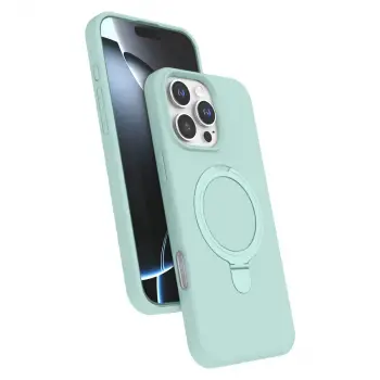 Apple İphone 16 Pro Regal Magsafe Standlı Kapak - Su Yeşili