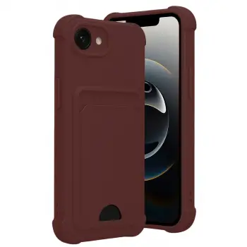 Apple İphone 16e Kelvin Kartvizitli Silikon - Bordo