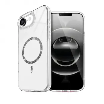 Apple İphone 16e Live Diamond Magsafe Kapak - Şeffaf