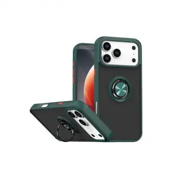 Apple İphone 17 Pro Max Montreal Yüzüklü Silikon Kapak - Yeşil