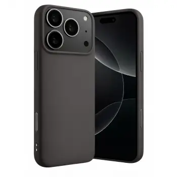 Apple İphone 17 Pro Max Nano İçi Kadife Silikon - Gri