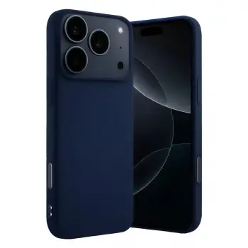 Apple İphone 17 Pro Max Nano İçi Kadife Silikon - Lacivert