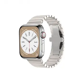 Apple Watch 38mm Kr413 Fine Steel Kordon - Yıldız Işığı