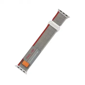 Apple Watch 42mm Alice Kumaş Kordon - Gri-kırmızı