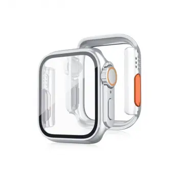 Apple Watch 44mm Watch 49mm Kasa Dönüştürücü Ve Ekran Koruyucu - Gümüş