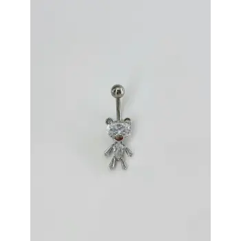 Ayıcık Detaylı Göbek Piercing - Pg0118
