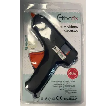 Bafix Mum Silikon Tabancası Siyah 40W (KDO)