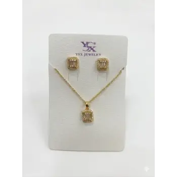 Rose Zirkon Taşlı Zincir : Çelik Ürünler 40+5 Cm - Set0042