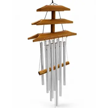 Bambu Metal Çubuklu Rüzgar Çanı No:1027