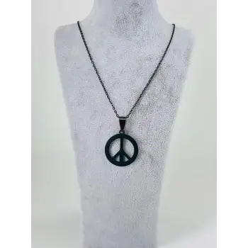 Barış Figürü Çelik Erkek Kolye - Ekl0101
