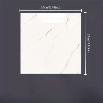 Beyaz Mermer Desenli Alüminyum Plastik Duvar Sticker (30*30)