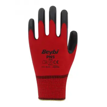 Beybi Nitril PMK PN5 Kırmzı Siyah 10 Beden 12li Paket