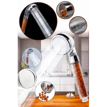 Boncuklu Su Tasarruflu Kireç Önleyici Duş Başlığı