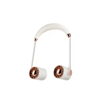 Boyunluk Fan Hava Soğutucu Vantilatör Boyuna Asmalı Şarjlı 3 Kademeli Mini Klima Beyaz