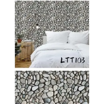 Çakıl Taşı Desenli Yapışkanlı Kaplama Kağıdı  Büyük Boy 3 Metre