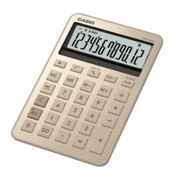 Casio MS-200DQ-GD 12 Hane Parlak Gold Masa Üstü Hesap Makinesi