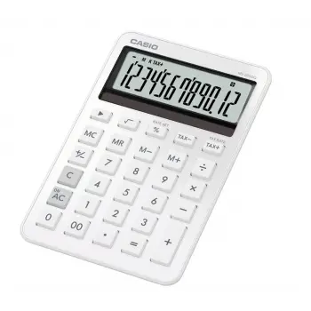 Casio MS-200DQ-WE 12 Hane Beyaz Üstü Hesap Makinesi