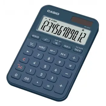 Casio MS-20YC-NY 12 Hane Lacivert Masa Üstü Hesap Makinesi