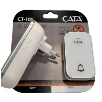 Cata Ct-105 Pilsiz 220v Enerjili Kumandalı Zil (Karışık Renk)