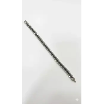 Rodyum-siyah Çelik  Erkek Çelik Bileklik Boy 21.5 Cm / En 0.8 Mm  - Ebl0048