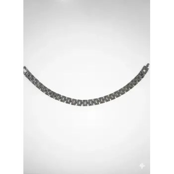 Rodyum Çelik  Erkek Çelik Bileklik Boy 21.5 Cm / En 0.8 Mm  - Ebl0041